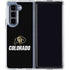 University of Colorado CU Logo on Black Galaxy Z Fold5 5G Clear Case