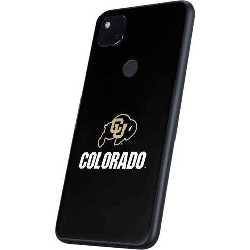 University of Colorado CU Logo on Black Google Pixel 4a Skin