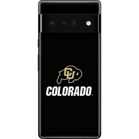 University of Colorado CU Logo on Black Google Pixel 6 Pro Skin