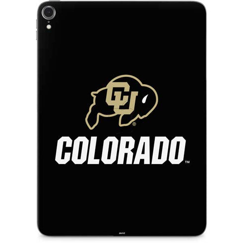 University of Colorado CU Logo on Black Apple iPad Pro Skin