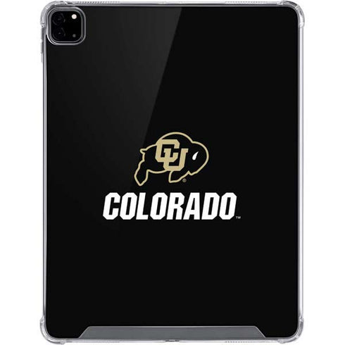University of Colorado CU Logo on Black iPad Pro 12.9in (2020) Clear Case