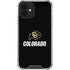 University of Colorado CU Logo on Black iPhone 12 Clear Case