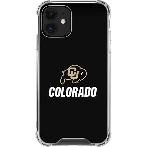 University of Colorado CU Logo on Black iPhone 12 Mini Clear Case