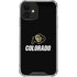 University of Colorado CU Logo on Black iPhone 12 Mini Clear Case