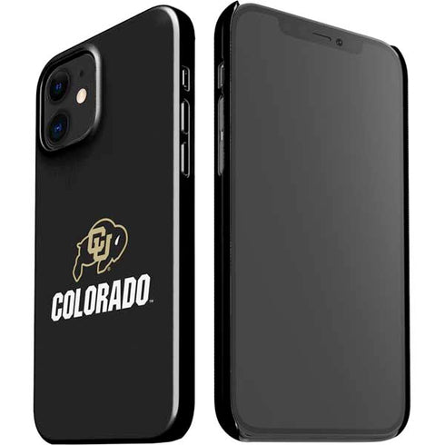 University of Colorado CU Logo on Black iPhone 12 Mini Lite Case