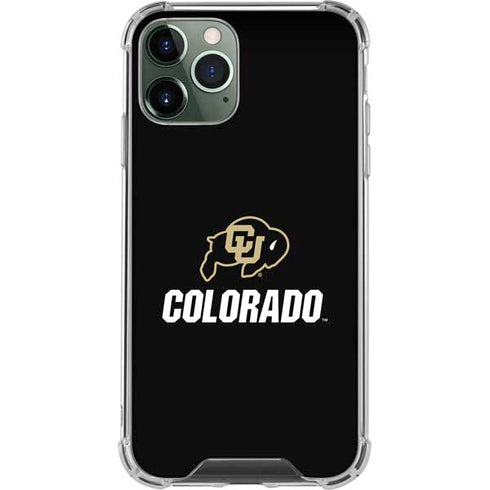 University of Colorado CU Logo on Black iPhone 12 Pro Clear Case