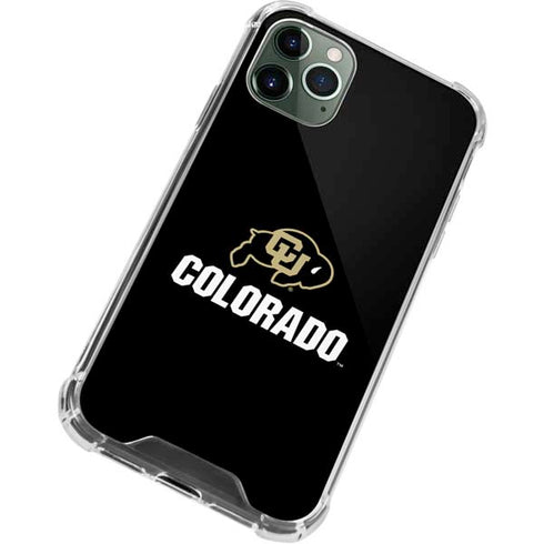 University of Colorado CU Logo on Black iPhone 12 Pro Clear Case