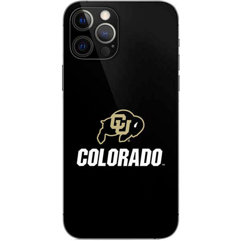 University of Colorado CU Logo on Black iPhone 12 Pro Skin