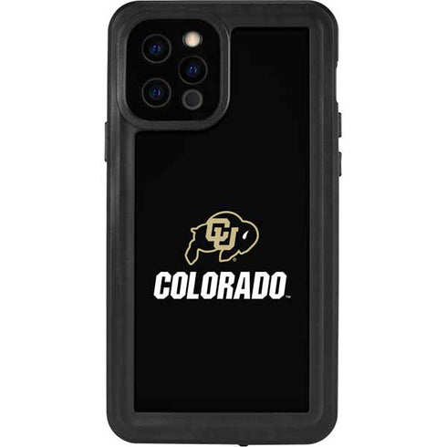 University of Colorado CU Logo on Black iPhone 12 Pro Waterproof Case