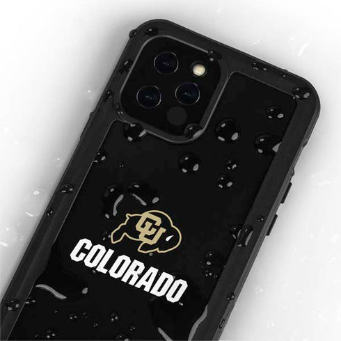 University of Colorado CU Logo on Black iPhone 12 Pro Waterproof Case