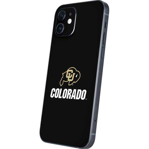 University of Colorado CU Logo on Black iPhone 12 Skin