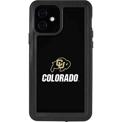 University of Colorado CU Logo on Black iPhone 12 Waterproof Case