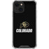 University of Colorado CU Logo on Black iPhone 13 Mini Clear Case
