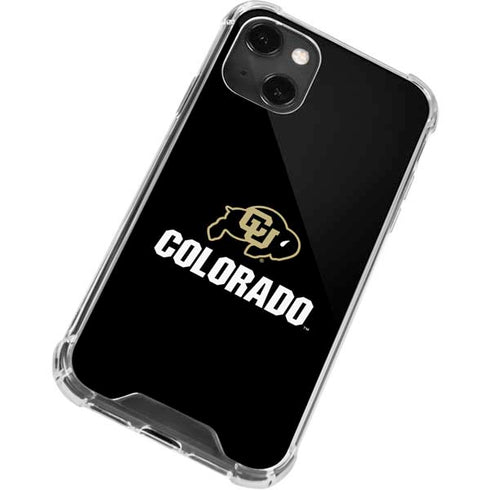 University of Colorado CU Logo on Black iPhone 13 Mini Clear Case