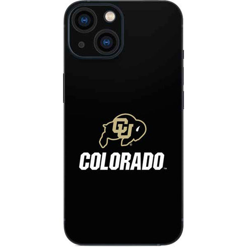 University of Colorado CU Logo on Black iPhone 13 Mini Skin