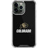 University of Colorado CU Logo on Black iPhone 13 Pro Max Clear Case
