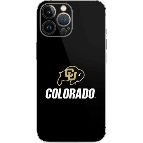 University of Colorado CU Logo on Black iPhone 13 Pro Max Skin