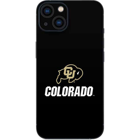University of Colorado CU Logo on Black iPhone 13 Skin
