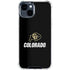 University of Colorado CU Logo on Black iPhone 14 Clear Case