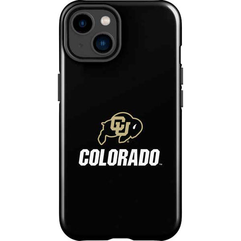 University of Colorado CU Logo on Black iPhone 14 Plus Impact Case