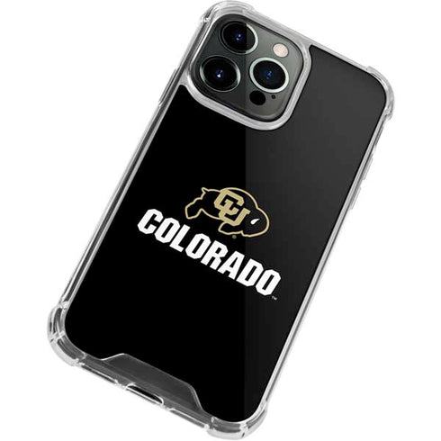 University of Colorado CU Logo on Black iPhone 14 Pro Max Clear Case