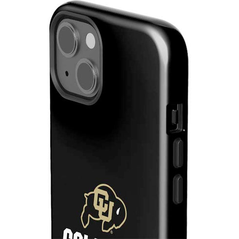 University of Colorado CU Logo on Black iPhone 15 Impact Case