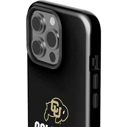 University of Colorado CU Logo on Black iPhone 15 Pro Impact Case