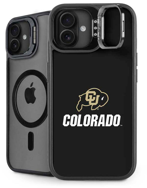 University of Colorado CU Logo on Black iPhone 16 Kickstand Case