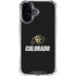 University of Colorado CU Logo on Black iPhone 16 Plus Clear Case