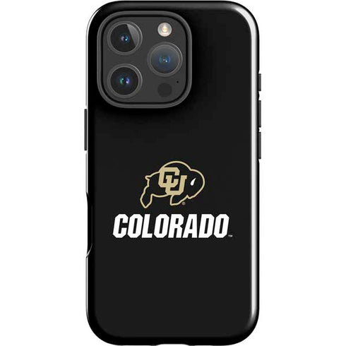 University of Colorado CU Logo on Black iPhone 16 Pro Max Impact Case