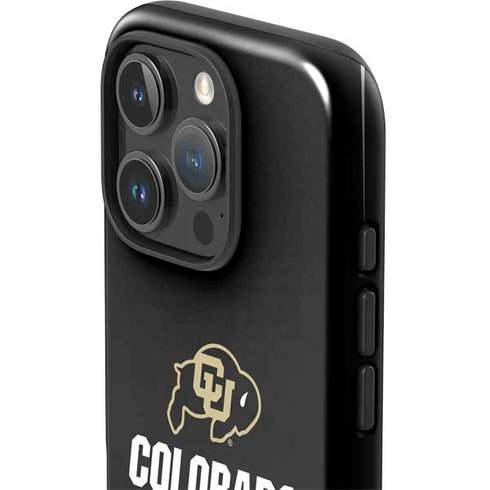 University of Colorado CU Logo on Black iPhone 16 Pro Max Impact Case