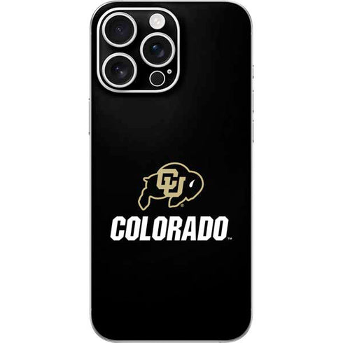 University of Colorado CU Logo on Black iPhone 16 Pro Max Skin