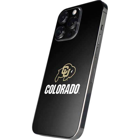 University of Colorado CU Logo on Black iPhone 16 Pro Skin