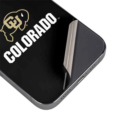 University of Colorado CU Logo on Black iPhone 16 Pro Skin