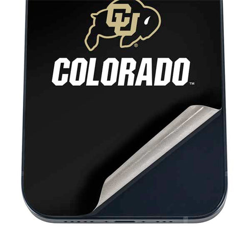 University of Colorado CU Logo on Black iPhone 16 Skin