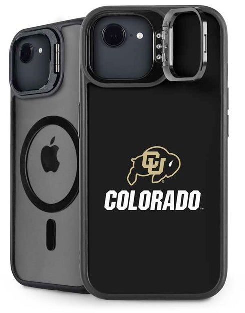 University of Colorado CU Logo on Black iPhone 16e Kickstand Case