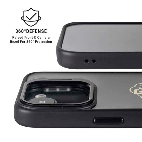 University of Colorado CU Logo on Black iPhone 16e Kickstand Case