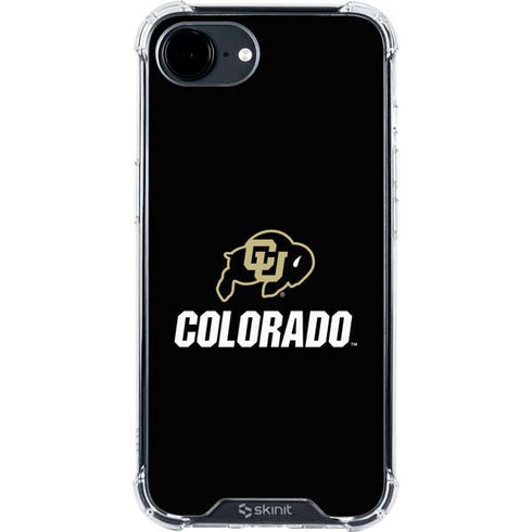 University of Colorado CU Logo on Black iPhone 16e Clear Case