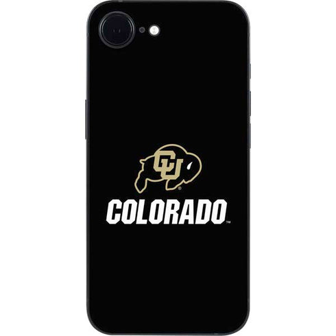University of Colorado CU Logo on Black iPhone 16e Skin