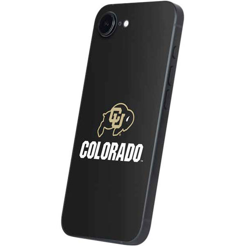 University of Colorado CU Logo on Black iPhone 16e Skin
