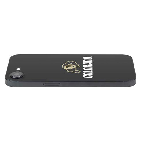 University of Colorado CU Logo on Black iPhone 16e Skin