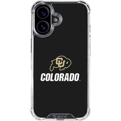 University of Colorado CU Logo on Black iPhone 17 Clear Case