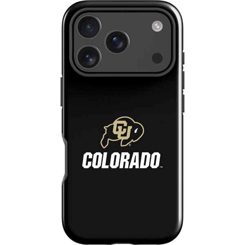 University of Colorado CU Logo on Black iPhone 18 Pro Impact Case
