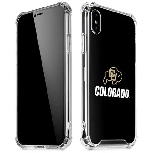 University of Colorado CU Logo on Black iPhone X/XS Clear Case