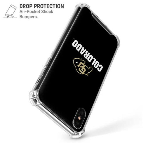 University of Colorado CU Logo on Black iPhone X/XS Clear Case