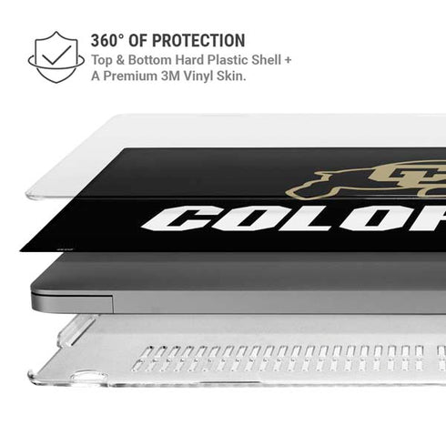 University of Colorado CU Logo on Black MacBook Cases