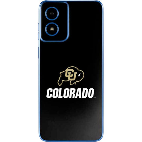 University of Colorado CU Logo on Black Moto G Play 4G (2024) Skin