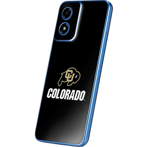 University of Colorado CU Logo on Black Moto G Play 4G (2024) Skin