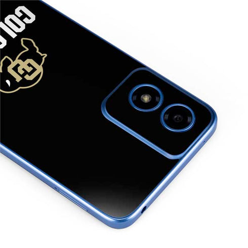 University of Colorado CU Logo on Black Moto G Play 4G (2024) Skin