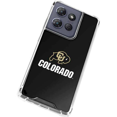 University of Colorado CU Logo on Black Moto G Power 5G (2025) Clear Case